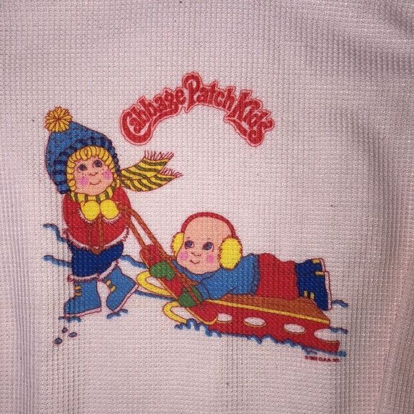 Rare Vintage 1980’s Cabbage Patch Kids Pink Thermal | Size 8/10 - Picture 2 of 4
